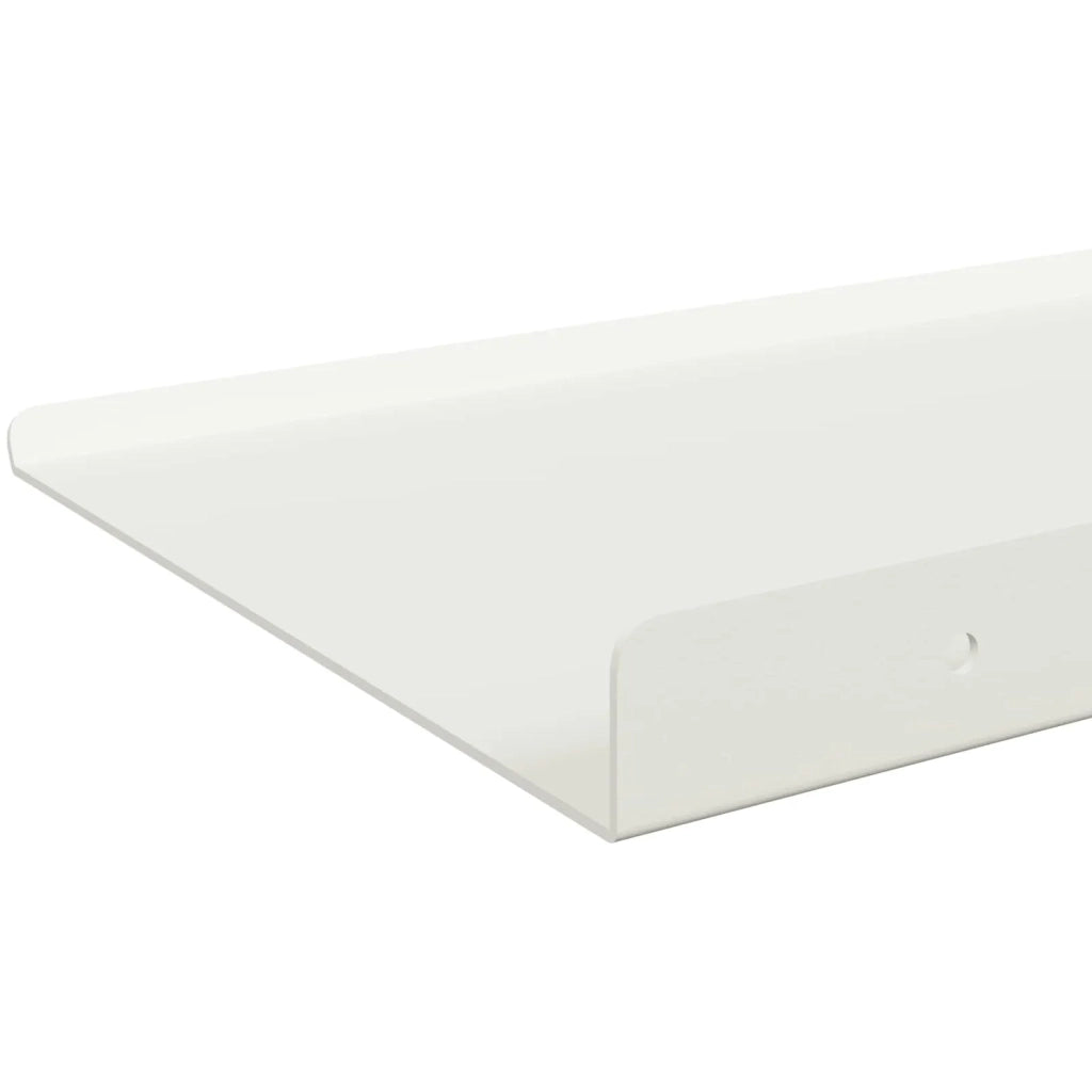 Mensola sospesa 4 pcs Bianco 80 x 18 x 2,5 cm Acciaio