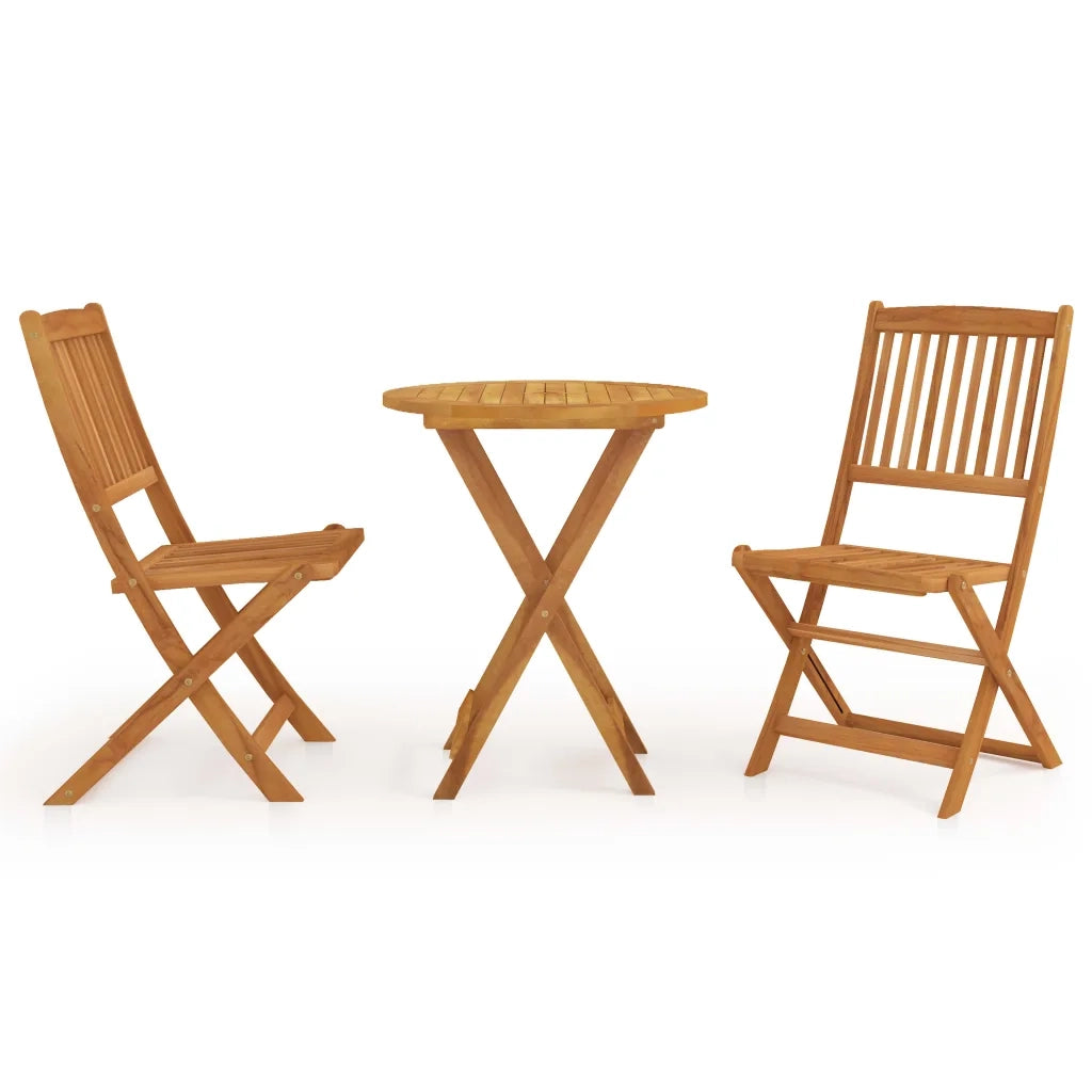 Set da Pranzo da Giardino 3 pz Pieghevole in Massello di Acacia 3058252