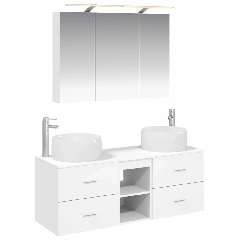 Set di mobili per il bagno 4 pcs Bianco 3407015