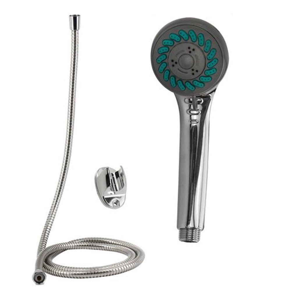 Trade Shop - Kit Doccetta Bagno Doccino Soffione Doccia Multigetto Con Laccio 1,8mt Staffa 69051 -
