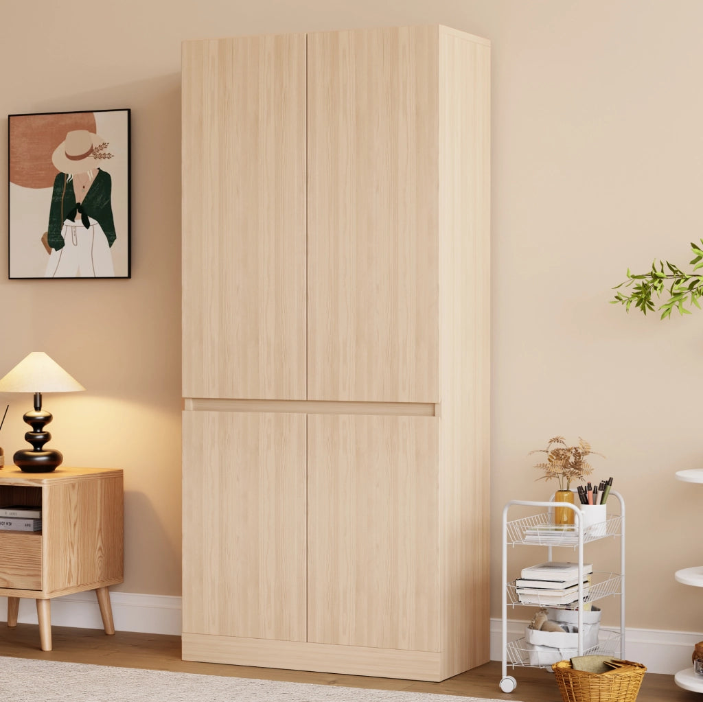 Armadio a doppia anta 70 x 40 x 170 cm; colore naturale