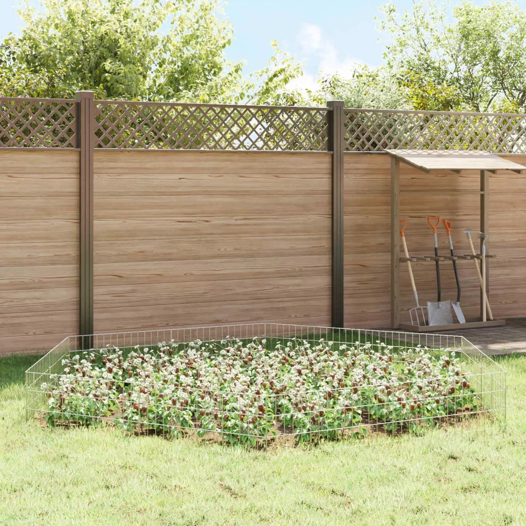 Recinzione da Giardino con Picchetti 24 pcs 75 x 30 cm Mesh 42042959