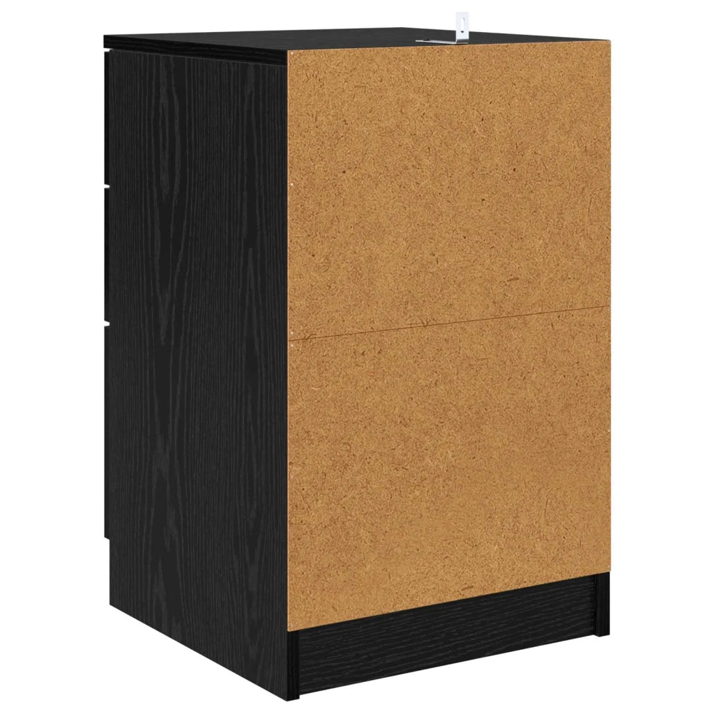 Armadio da Notte Rovere Nero 40 x 40 x 63 cm Legno multistrato 880916