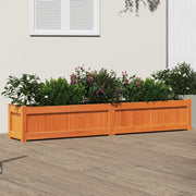 Fioriera Giardino-Vaso da Esterno-Contenitore per Piante Marrone Cera 180x31x31 cm Legno Massello Pino