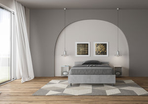 Letto 1 Piazza e Mezzo 120x200 cm Senza Rete Nuamo Grigio