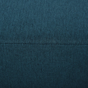 Pouf Poggiapiedi Imbottito 40x30x24 cm Rettangolare Blu Scuro