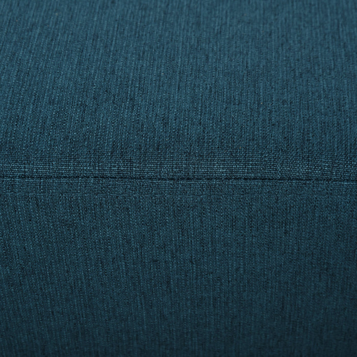 Pouf Poggiapiedi Imbottito 40x30x24 cm Rettangolare Blu Scuro