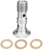 Adattatore di freno universale a vite metrica - Connettore a vite a doppia vite - In acciaio inossidabile - Universale - Adattatore per liquido di freno motociclistico - M10