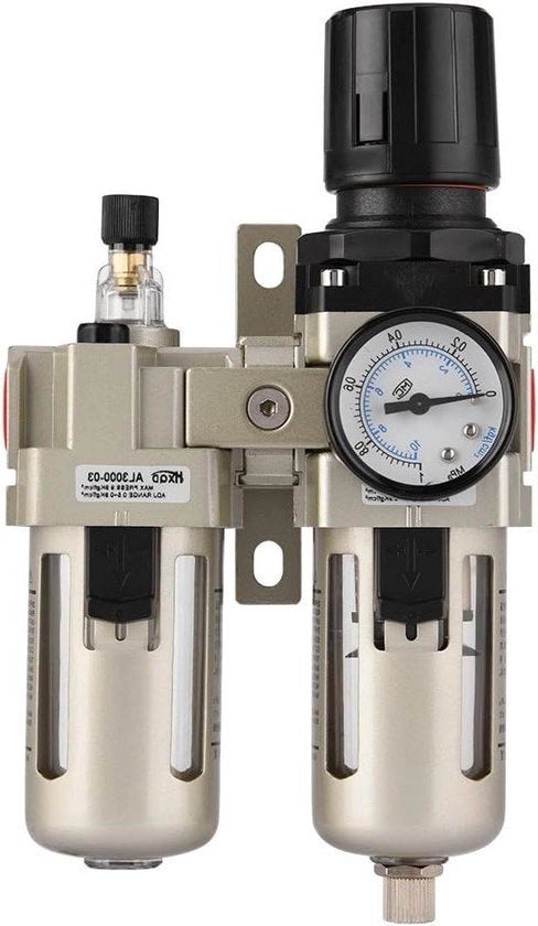 Unità di manutenzione aria compressa 3/8 pollici separatore olio-acqua regolatore di pressione aria.