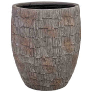 Fioriera in fibra di vetro marrone 46x46x53 cm