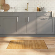 Tappeto Rettangolare Naturale 60x100 cm in Bambù 376829