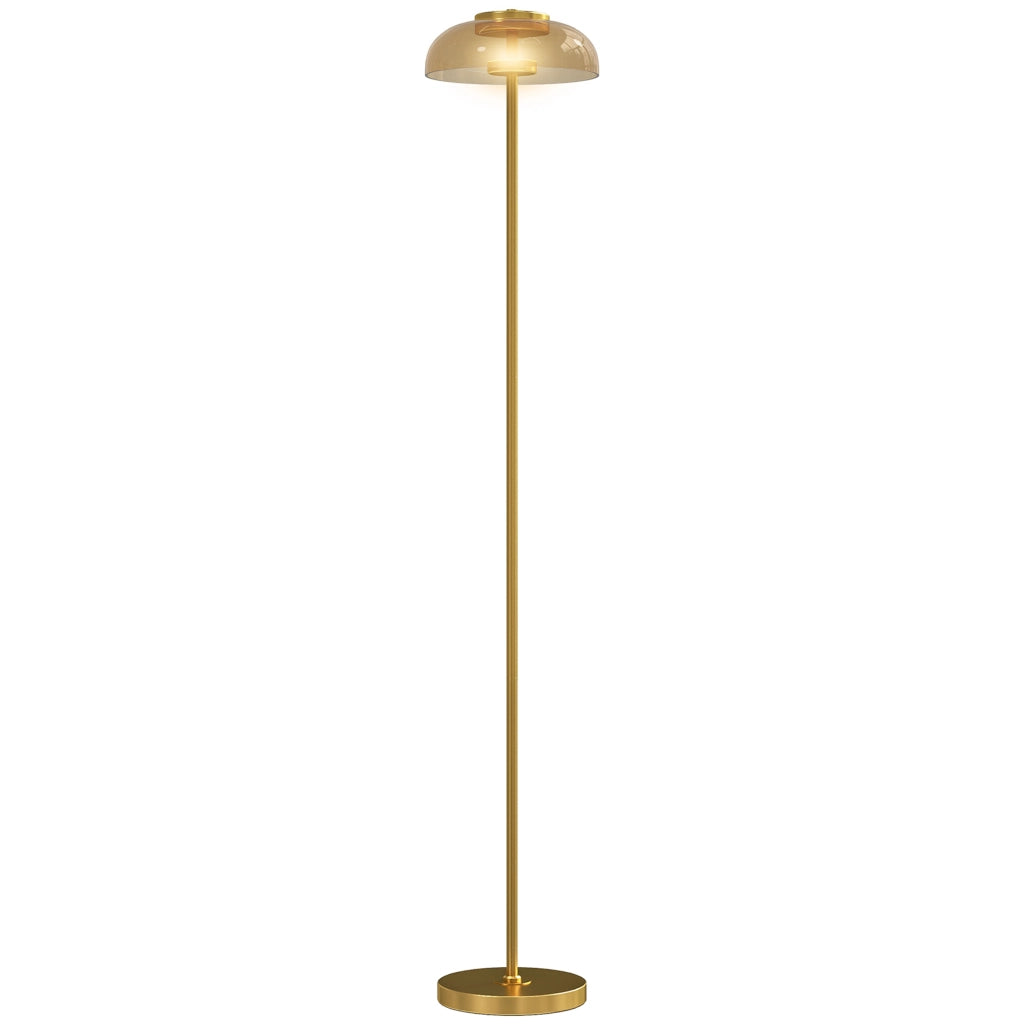 Lampada da terra LED per soggiorno ¨C zephmum ¨C ottone 25x25x134 cm