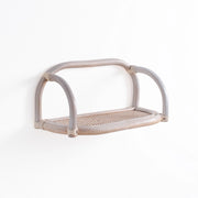 Mensola da parete in rattan bianco 1 ripiano