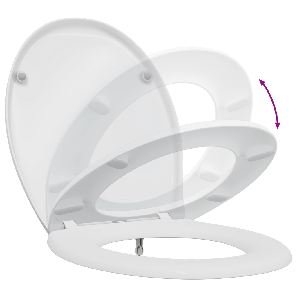 Sedile del Water con Chiusura Morbida Duroplast Bianco