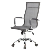 Poltrona da Ufficio Rockhampton, Sedia con Ruote Regolabile, Grigio