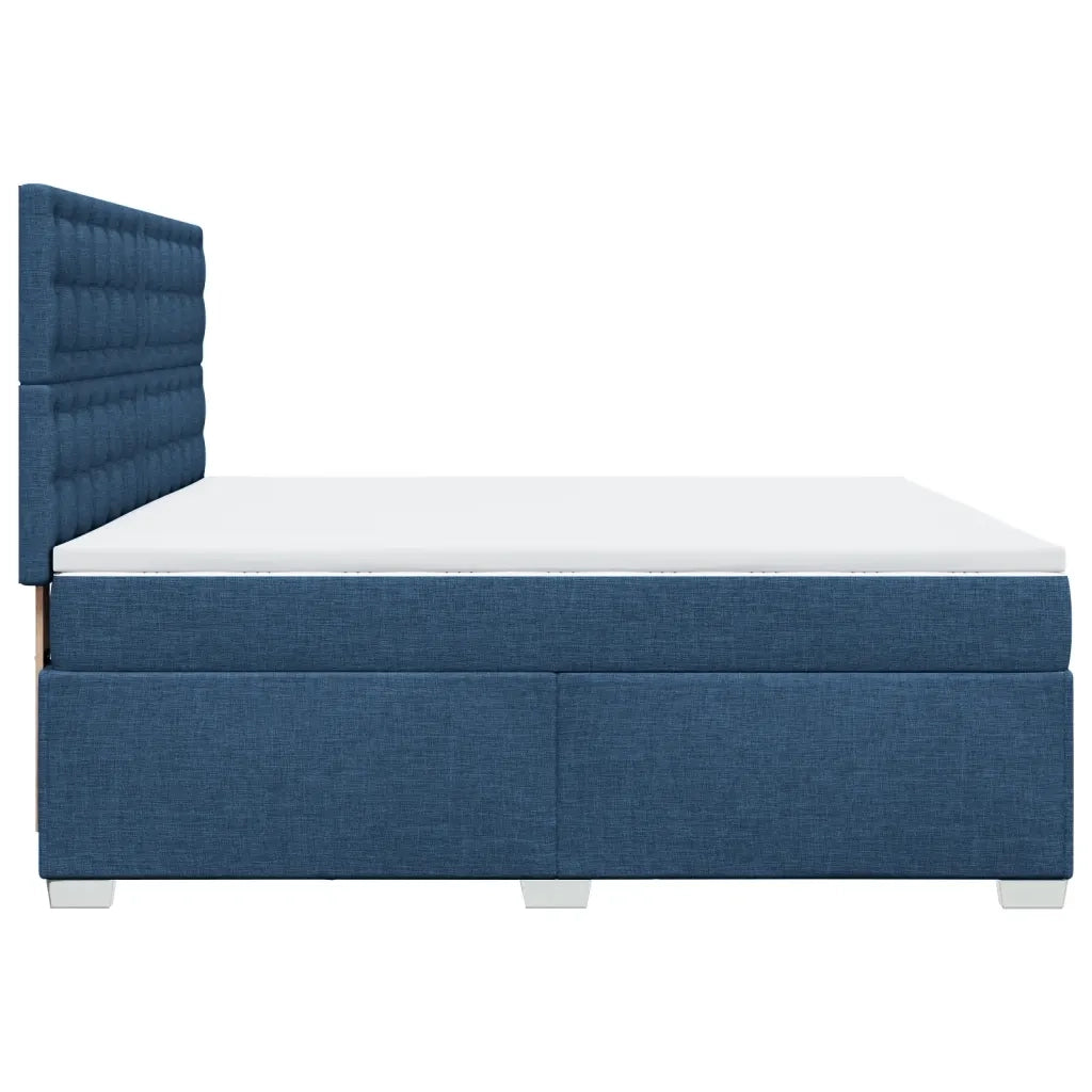 Giroletto a Molle con Materasso Blu 200x200 cm in Tessuto 3290615