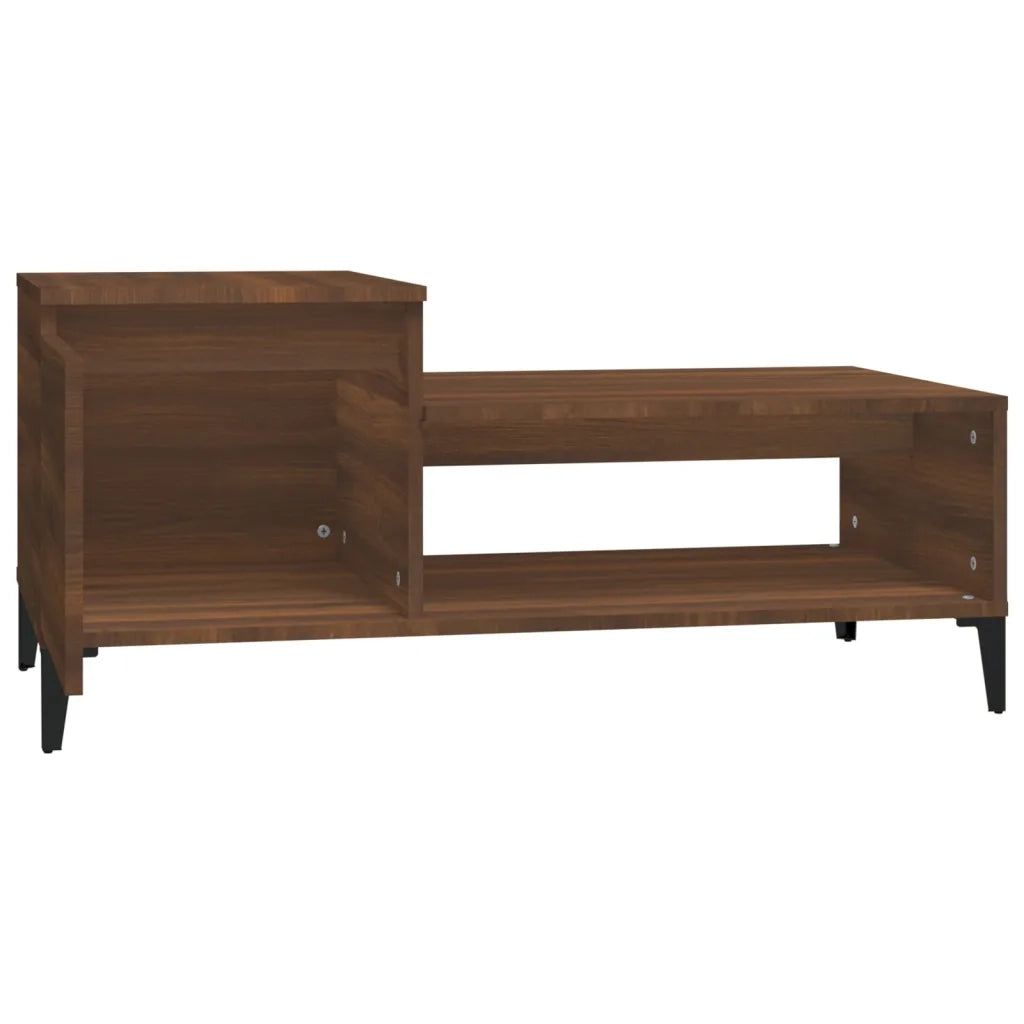 Tavolino da Salotto Rovere Marrone100x50x45cm Legno Multistrato cod mxl 26111