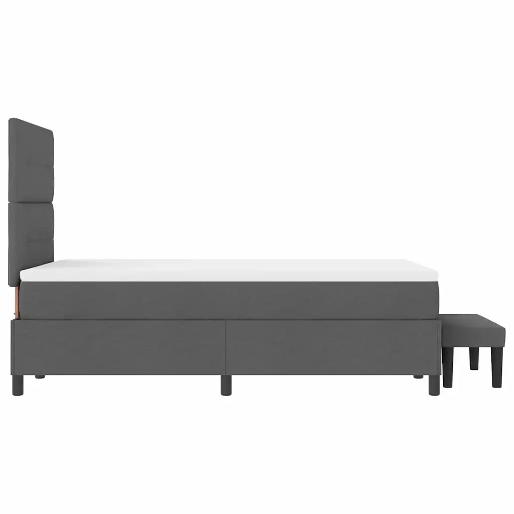 Letto a molle con materasso Grigio scuro 120 x 200 cm Tessuto 3344059
