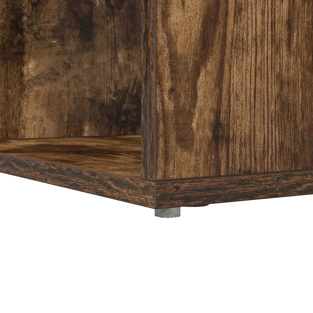 vidaXL Scrivania ad angolo Rovere fumo 101,5 x 149,5 x 149,5 cm