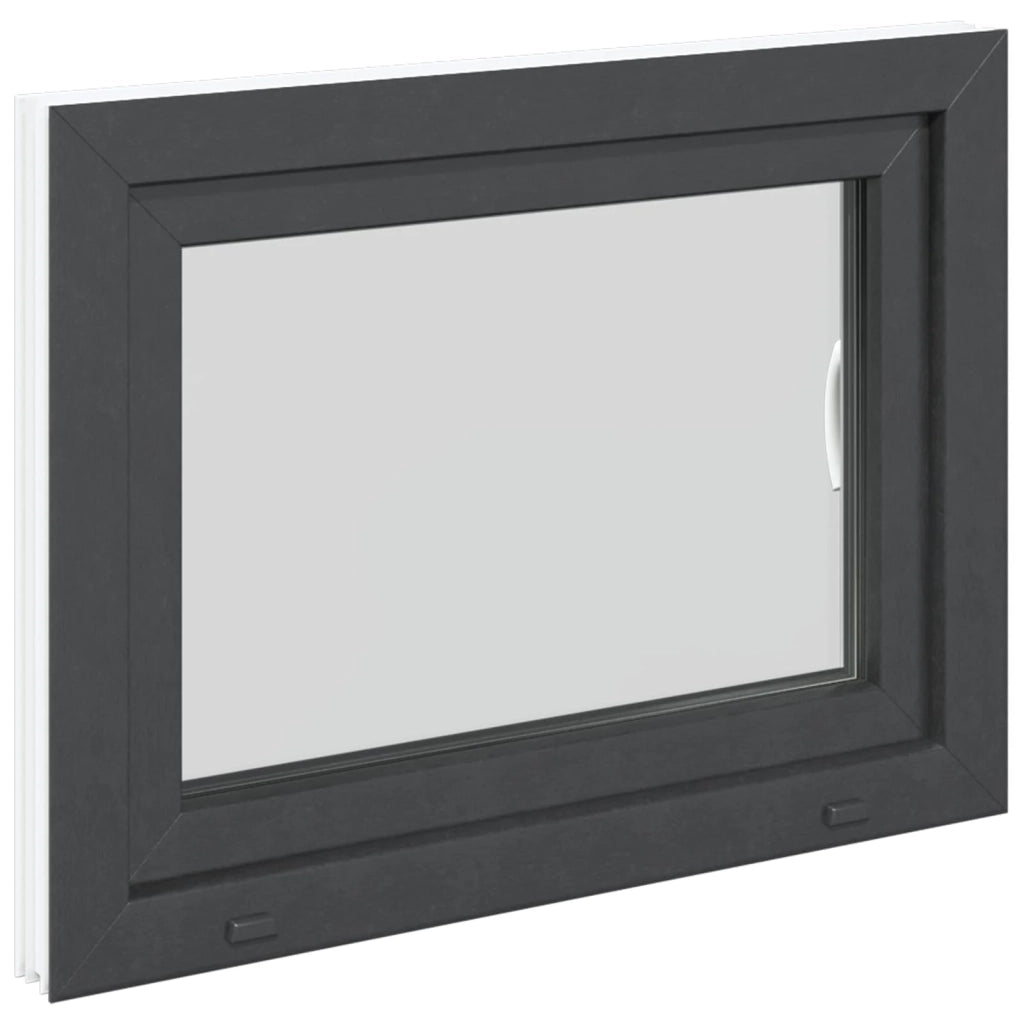 Finestra per Soffitta RISOR 60 x 100 cm PVC e Vetro Antracite CFW1834506