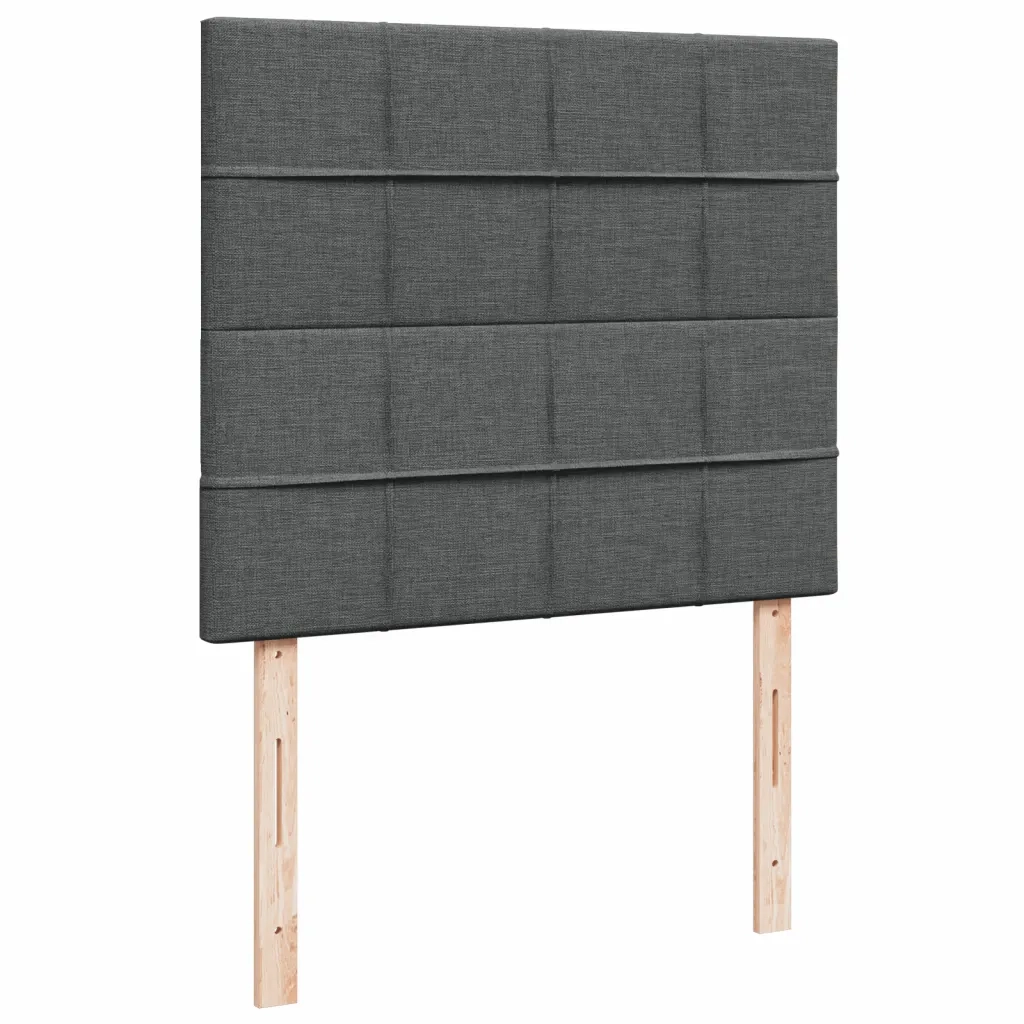 Giroletto a Molle con Materasso Grigio Scuro 120x190cm Tessuto