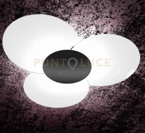CLOVER APPLIQUE-PLAFONIERA D.100 CM 6 LUCI GRIGIO ANTRACITE 1114-100-GA