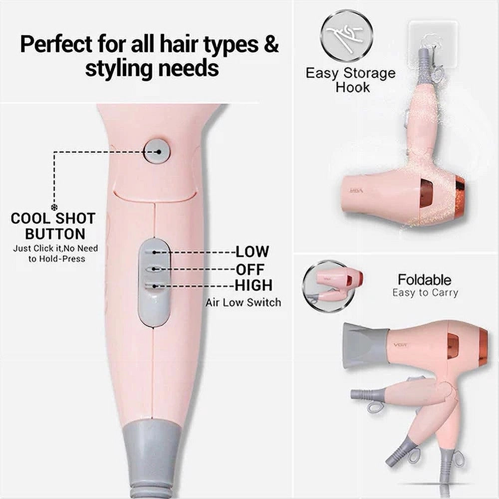 Trade Shop - Hair Dryer Professionale Asciugacapelli Vgr V-432 – Parrucchiere Shop Pro - Rosa