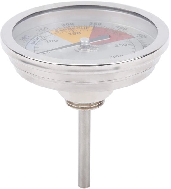 Termometro per BBQ 0-300°C - Acciaio Inossidabile - Risposta Rapida - Precisione 2,0 - Diametro della Placca 83 mm