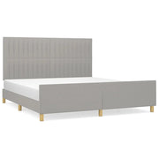 Letto matrimoniale | Letto per adulti | Giroletto senza Materasso Grigio Chiaro 160x200 cm Tessuto