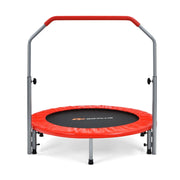 Mini trampolino pieghevole 101 x 96/105/114/122 cm portata massima 150 kg uso interno/esterno atmosfera accogliente acciaio rosso 20_0012841