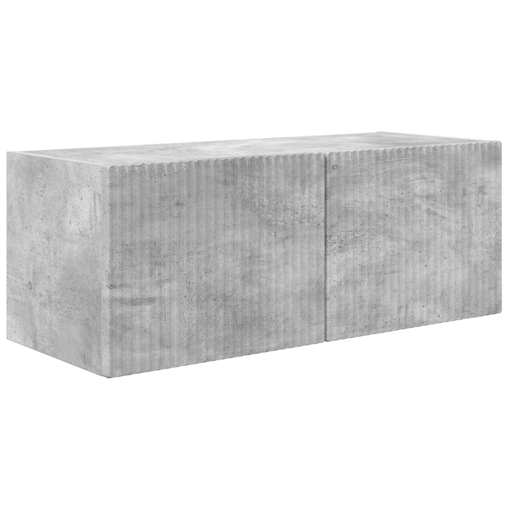 Mobile TV moderno modulare da parete 98 x 31 x 29,5 cm capiente stile contemporaneo finitura cemento grigio 02_0056202