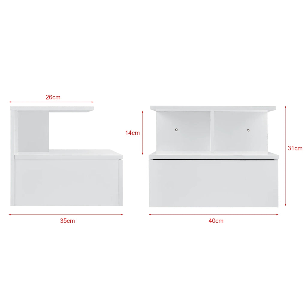 Comodino mobiletto pensile con cassetto 40 cm bianco 03_0000825