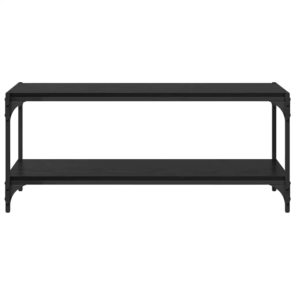 Mobile TV-Credenza per TV-Console TV Rovere Nero 100x33x41cm Legno ingegnerizzato e ferro