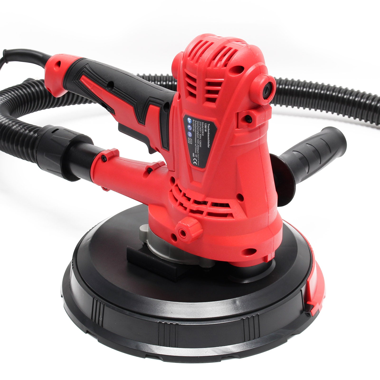 Levigatrice 1280W Con aspirazione, disco di levigatura da 215 mm e impugnatura supplementare