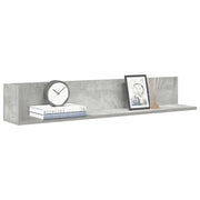 Mensole a Muro 2pz Grigio Cemento 100x16,5x16,5cm in Truciolato 860043