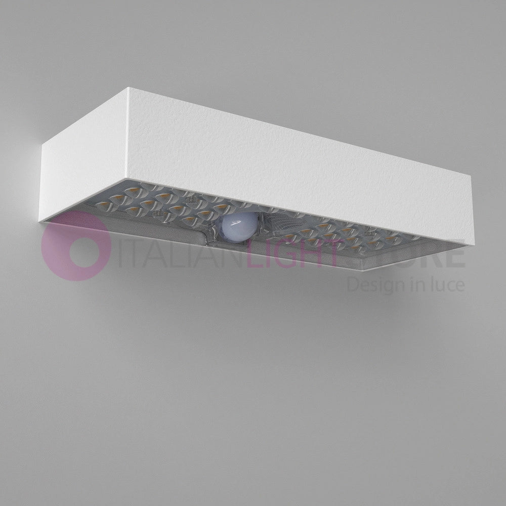 SUNLIGHT Applique LED Bianca Con Pannello Solare, Sensore Crepuscolare e Movimento