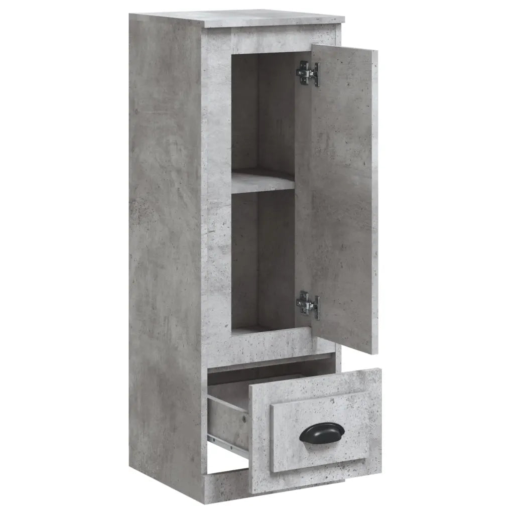 Credenza-Buffet-Armadio da cucina Grigio Cemento 36x35,5x103,5 cm in Legno Multistrato