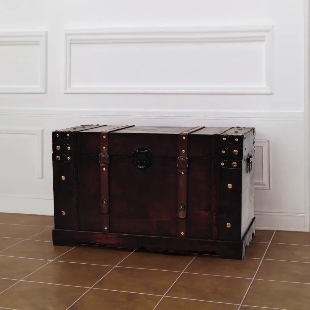 Baule del Tesoro Vintage in Legno 66x38x40 cm CFW4083240