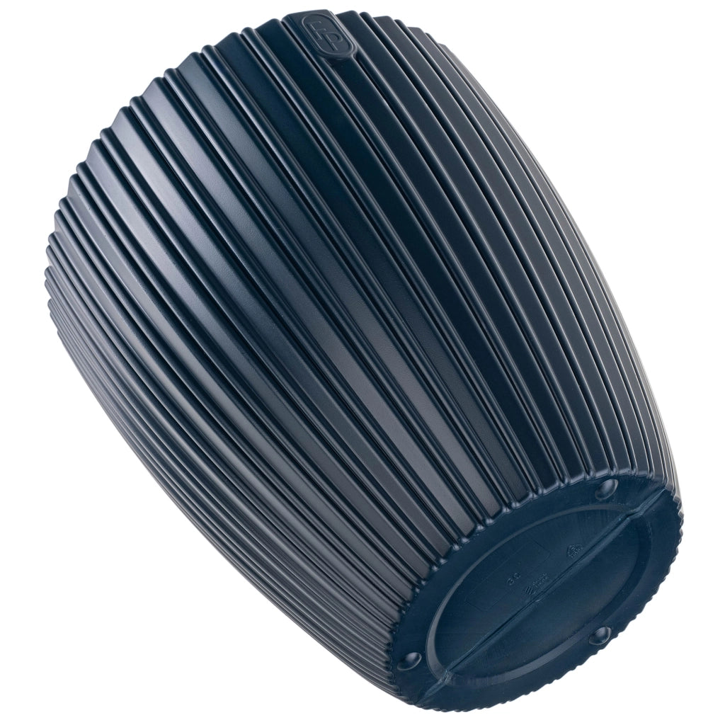 Vaso da fiori KADAX 40 cm, coperchio, inserto, vaso da fiori in plastica blu