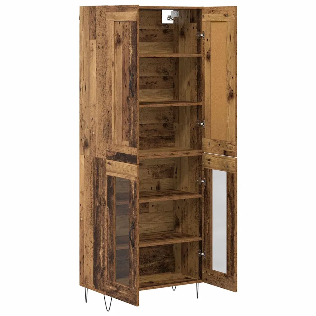 Credenza-Buffet-Armadio da cucina Legno vecchio 69,5 x 34 x 180 cm Legno multistrato 807000