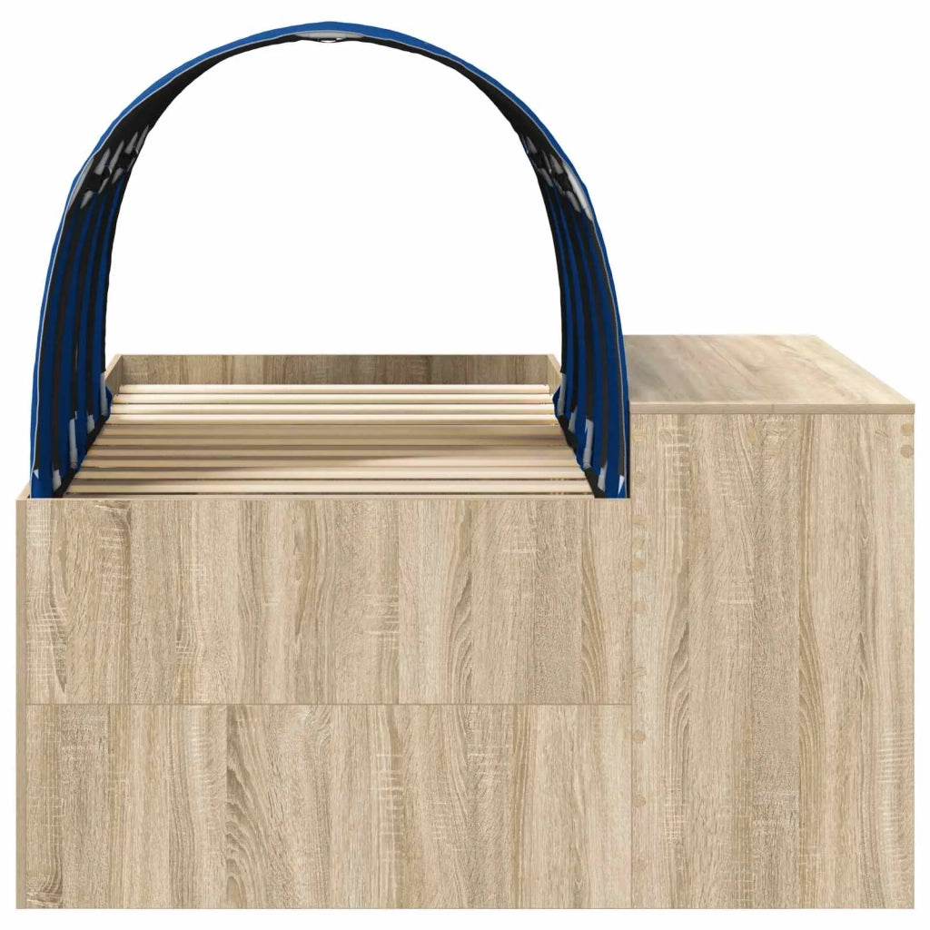 Letto con Tunnel 3 pz Rovere Artigianale e Blu 3423697