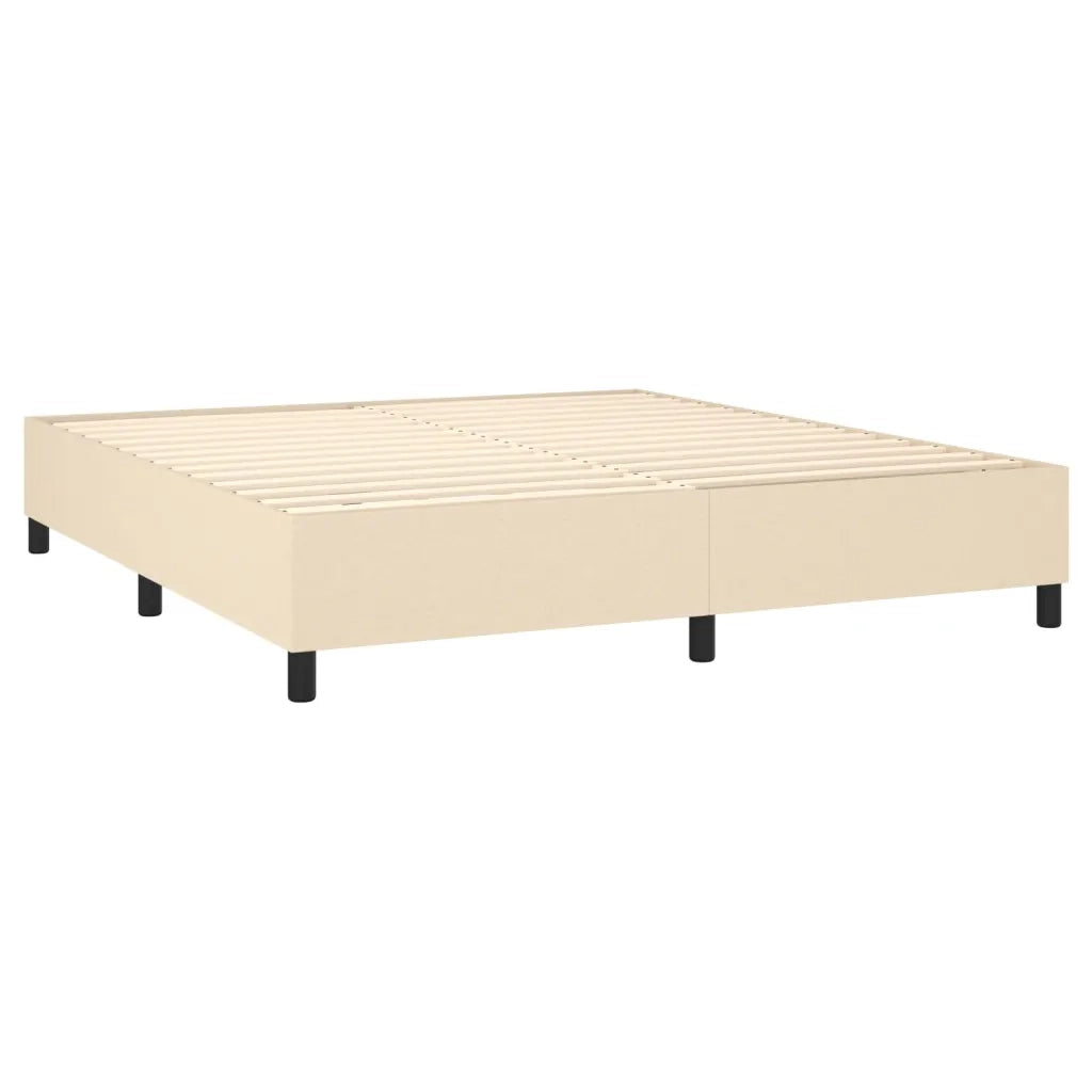 Giroletto a Molle con Materasso Crema 160x200 cm in Tessuto 3144436