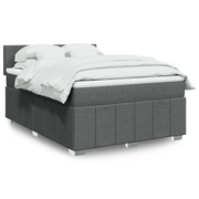 Giroletto a Molle con Materasso Grigio Scuro 140x190 cm Tessuto 3287057