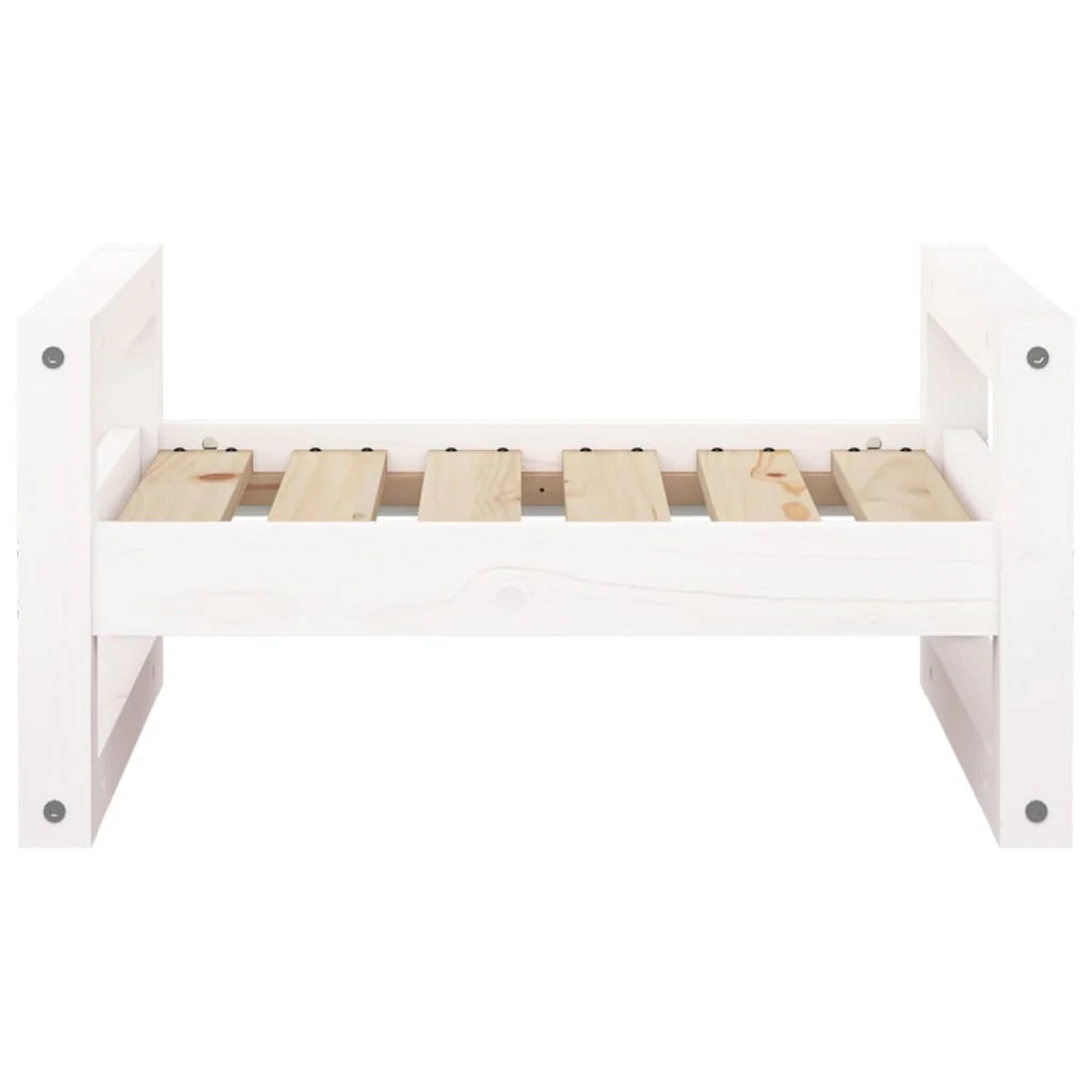 Cuccia per cani comoda cesta da divano 55,5 x 45,5 x 28 cm legno di pino massiccio bianco 02_0042695