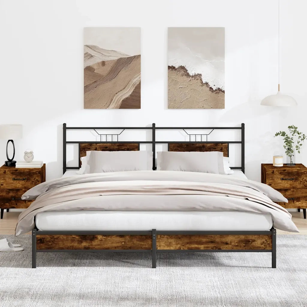 Giroletto senza Materasso Rovere Fumo 160x200 cm in Truciolato