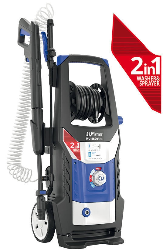Hu-firma 7587328 HU-4600 Dual System Idropulitrice Acqua Fredda 2200 W 160 bar Pompa Schiumogeno 4 bar 460 L-h Total Stop