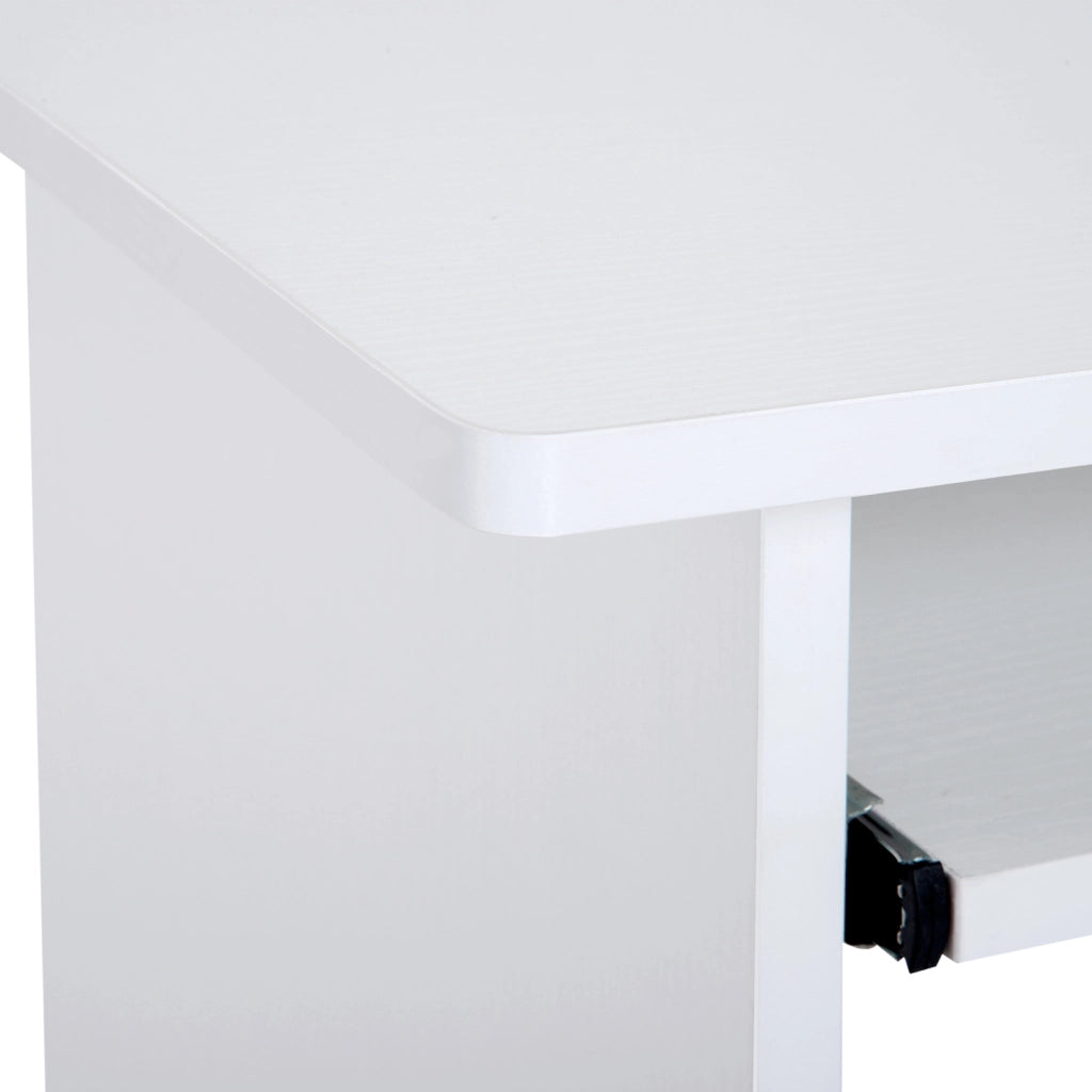 Scrivania per Computer con Ripiano CPU e Tastiera ¨C zephmum ¨C 80x45x75 cm Bianco