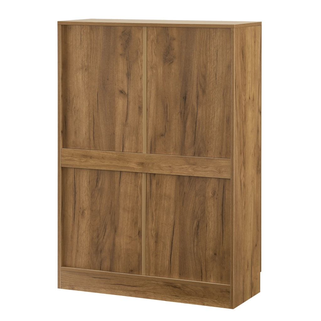 Mobile Vetrinetta Sorø Libreria a 2 Ante 115 x 80 x 31 cm Effetto Rovere [en.casa]