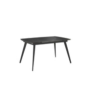 Tavolo Allungabile Nicolas 90x140/200x76 cm Top in Gres Marmo Nero