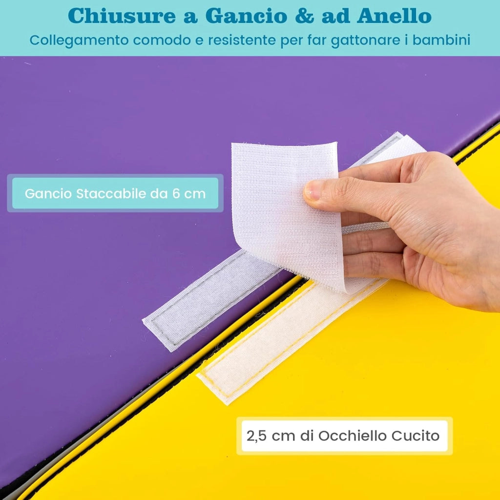 Set di Blocchi in Schiuma per Bambini 4 Pezzi, Set di Costruzioni Morbide in PU + EPE per Sviluppo dei Bambini, Gioco Attivo Interno per Arrampicarsi e Gattonare (Blu)